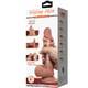 Фаллоимитатор с подвижной кожей и фиксацией формы Baile Sliding Skin 21.8 см, темный телесный
