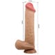 Фаллоимитатор с подвижной кожей и фиксацией формы Baile Sliding Skin 26 см, телесный