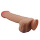 Фаллоимитатор с подвижной кожей и фиксацией формы Baile Sliding Skin 26 см, телесный