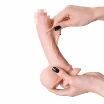 Фаллоимитатор с подвижной кожей и фиксацией формы Toyfa RealStick My Babe My Sweety 21.5 см, телесный