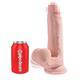 Фаллоимитатор с подвижной мошонкой Pipedream King Cock Plus Triple Density 26 см, телесный