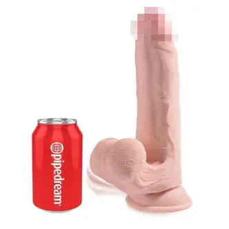 Фаллоимитатор с подвижной мошонкой Pipedream King Cock Plus Triple Density 26 см, телесный
