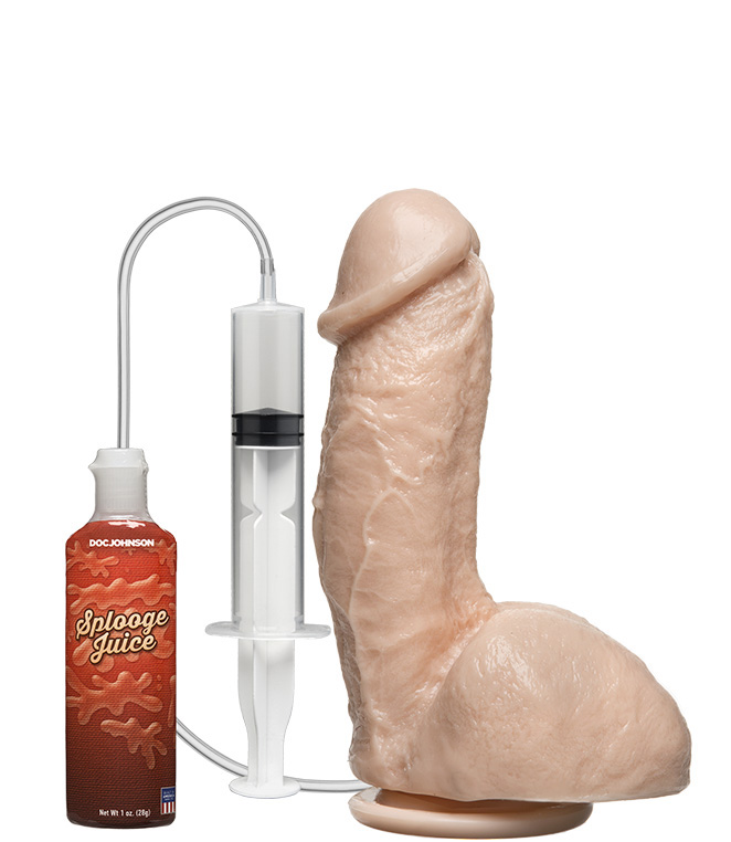 Фаллоимитатор с семяизвержением Doc Johnson Squirting Realistic Cock на присоске 17.8 см, телесный