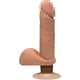 Фаллоимитатор с вибрацией Doc Johnson The D Ultraskyn Perfect D Vibrating 17.8 см, карамельный