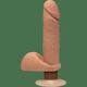 Фаллоимитатор с вибрацией Doc Johnson The D Ultraskyn Perfect D Vibrating 17.8 см, карамельный