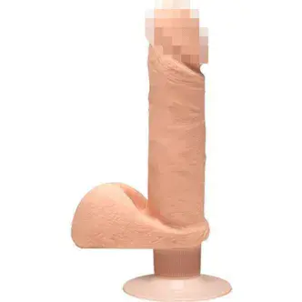 Фаллоимитатор с вибрацией Doc Johnson The D Ultraskyn Perfect D Vibrating 17.8 см, ванильный