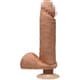 Фаллоимитатор с вибрацией Doc Johnson The D Ultraskyn Perfect D Vibrating 20.3 см, карамельный