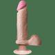 Фаллоимитатор с вибрацией Doc Johnson The Realistic Cock Vibrating 8" 18.5 см, телесный