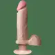 Фаллоимитатор с вибрацией Doc Johnson The Realistic Cock Vibrating 8" 18.5 см, телесный