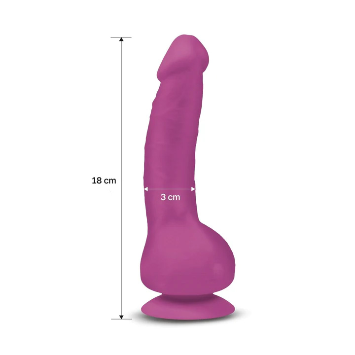 Фаллоимитатор с вибрацией Gvibe Greal Mini 18.5 см, фиолетовый
