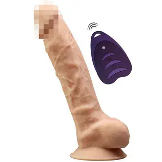 Фаллоимитатор с вибрацией и пультом ДУ SilexD Model 1 20 см, телесный
