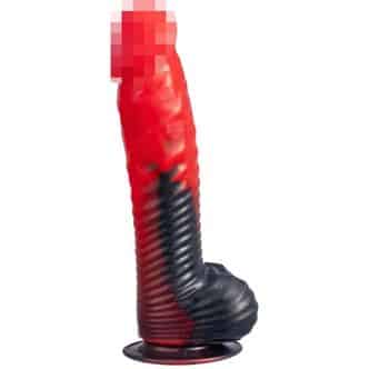 Фаллоимитатор SilexD Devil 20.3 см, красно-чёрный