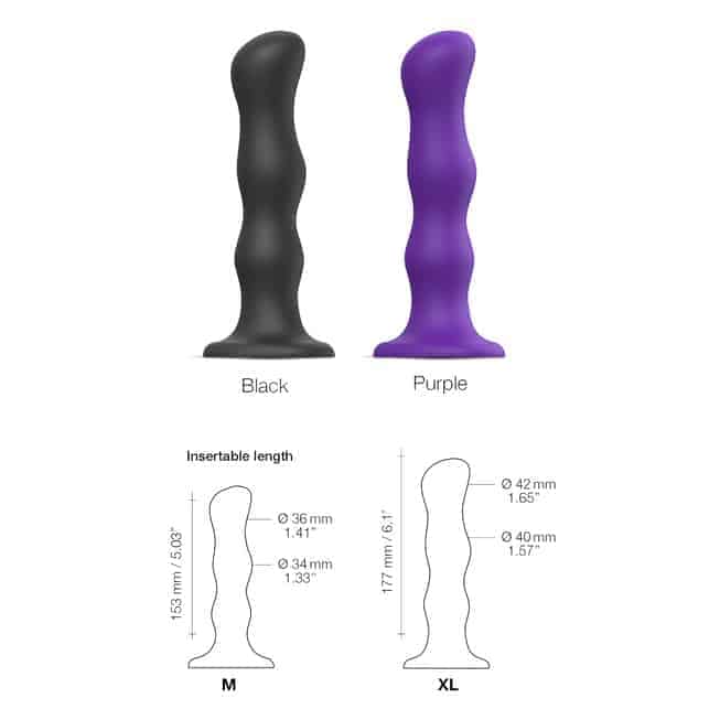 Фаллоимитатор Strap-On-Me Dildo Geisha Ball XL 19 см, черный - фото 4