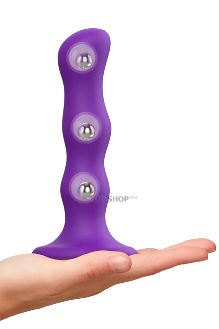 Фаллоимитатор Strap-On-Me Dildo Geisha Ball M 16.5 см, фиолетовый - фото 2