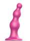 Фаллоимитатор Strap-on-me Dildo Plug Beads Framboise L 16 см, розовый металлик