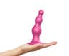 Фаллоимитатор Strap-on-me Dildo Plug Beads Framboise L 16 см, розовый металлик