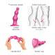 Фаллоимитатор Strap-on-me Dildo Plug Beads Framboise L 16 см, розовый металлик