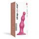 Фаллоимитатор Strap-on-me Dildo Plug Beads Framboise M 15 см, розовый металлик