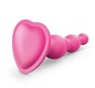 Фаллоимитатор Strap-on-me Dildo Plug Beads Framboise M 15 см, розовый металлик