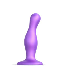 Фаллоимитатор Strap-on-me Dildo Plug Curvy L 16 см, фиолетовый металлик