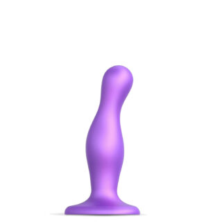Фаллоимитатор Strap-on-me Dildo Plug Curvy S 14.5 см, фиолетовый металлик