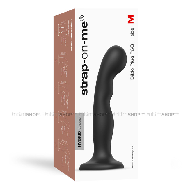 Фаллоимитатор Strap-on-me Dildo Plug P&G M 16.5 см, черный - фото 3
