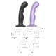 Фаллоимитатор Strap-on-me Dildo Plug P&G M 16.5 см, сиреневый металлик