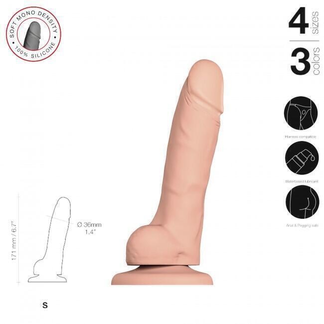 Фаллоимитатор Strap-on-me Realistic S 17.1 см, телесный