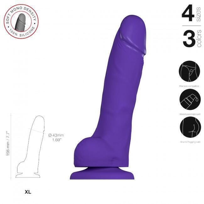 Фаллоимитатор Strap-on-me Realistic, XL 19.8 см, фиолетовый