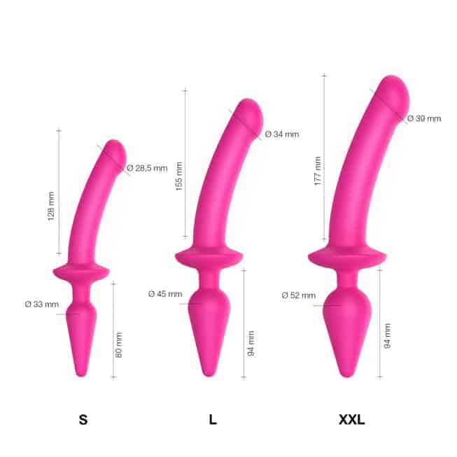 Sỉ Фаллоимитатор с анальной пробкой 2 в 1 Strap-On-Me Switch Plug-In L, розовый  có tốt không?