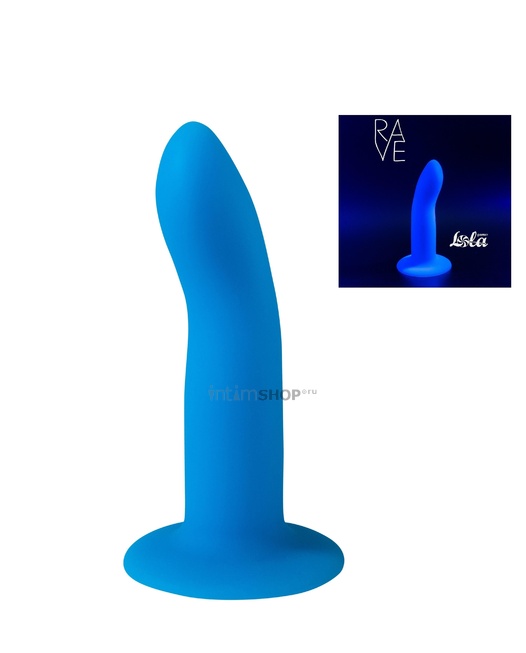 фото Фаллоимитатор светящийся в темноте Lola Games Rave Neon Driver 13 см, синий, купить