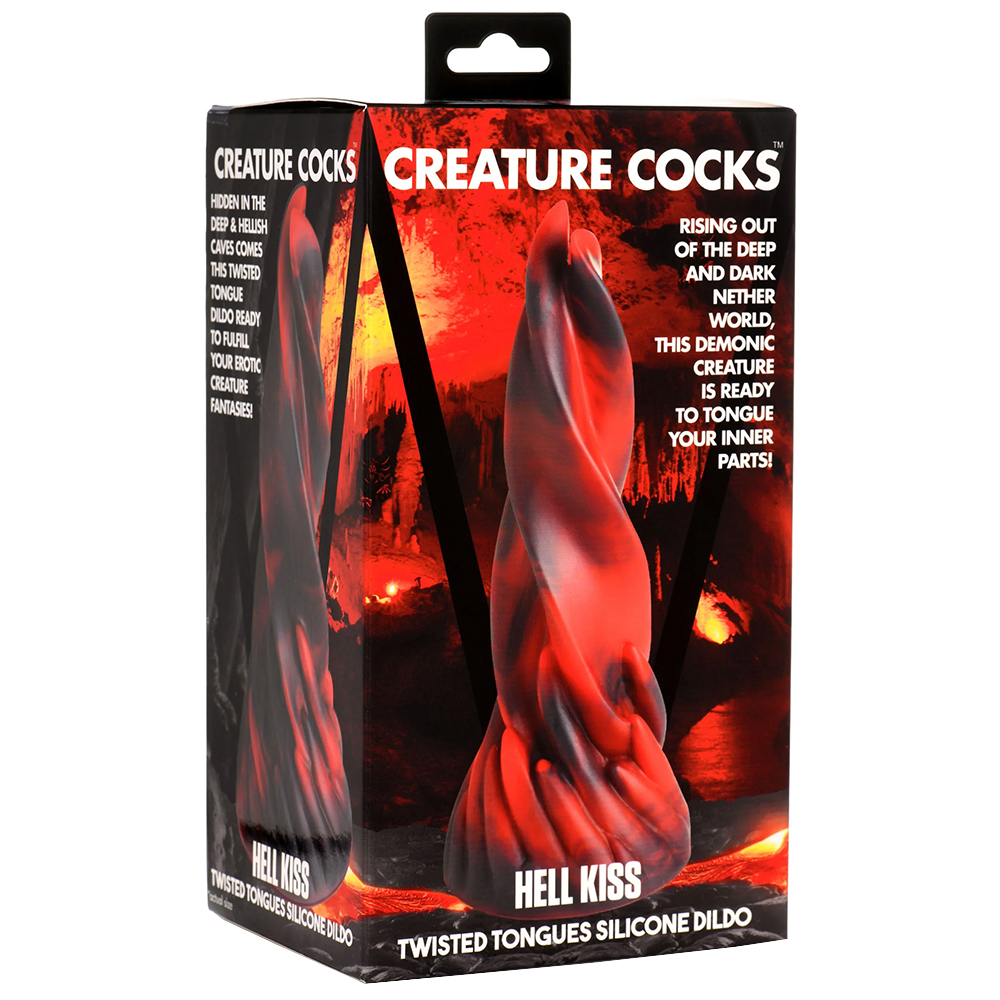 Фаллоимитатор XR Brands Creature Cocks Hell Kiss 18.8 см, красно-черный
