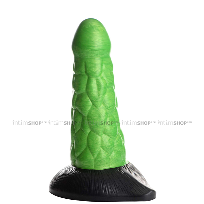 Фаллоимитатор XR Brands Creature Cocks Radioactive Reptile 19.1 см, зелёный - фото 1