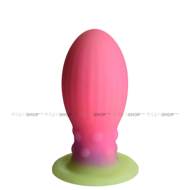 

Фаллоимитатор-яйцо XR Brands Creature cocks Xeno Egg L светящийся в темноте 13.3 см, розовый