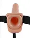 Страпон полый мужской Pipedream Hollow Strap On with Balls, телесный
