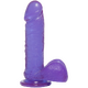 Фаллоимитатор Doc Johnson Crystal Jellies® 7" Realistic Cock with Balls на присоске, фиолетовый