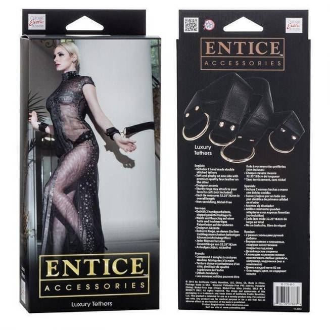 Фиксаторы Entice Luxury Tethers черные от IntimShop