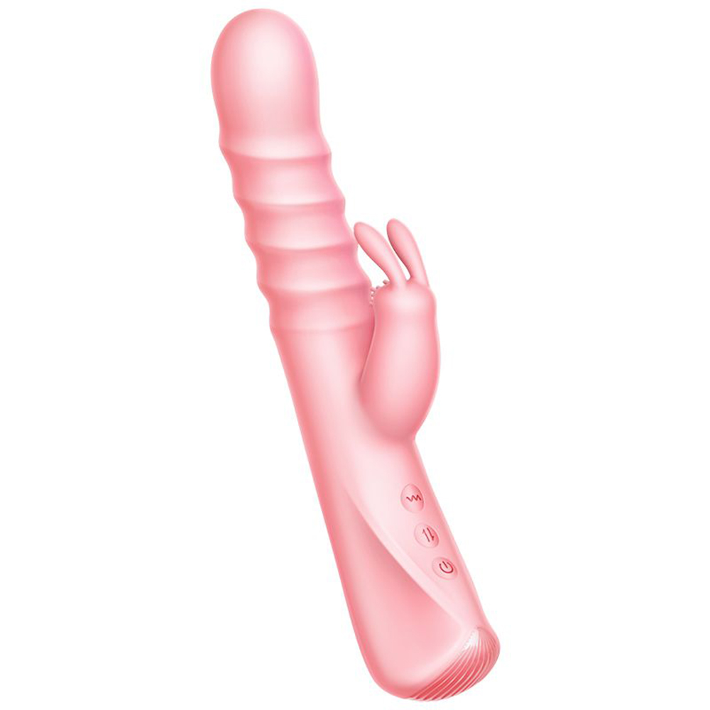 Фрикционный вибратор-кролик с нагревом Erocome Columba, розовый