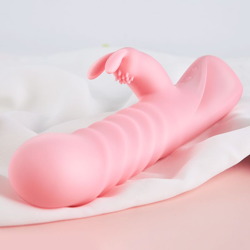Фрикционный вибратор-кролик с нагревом Erocome Columba, розовый
