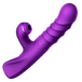 Фрикционный вибратор-кролик с вакуумным стимулятором и нагревом Erocome Phoenix, фиолетовый