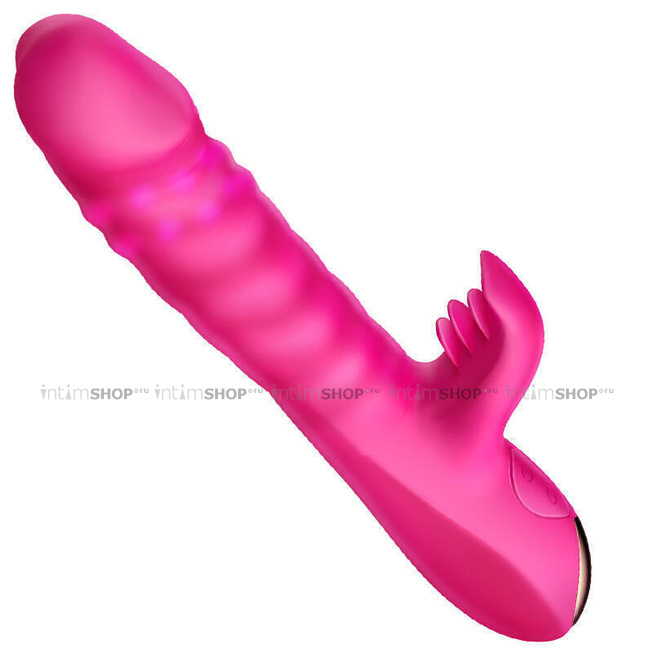 Вибратор-кролик фрикционно-ротационный Erocome Capricornu, ярко-розовый от IntimShop