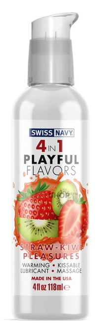 

Гель 4 в 1 Swiss Navy Playful Flavors Клубника и киви, 118 мл