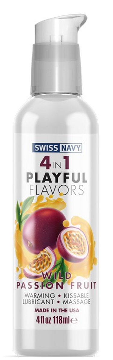 Гель 4 в 1 Swiss Navy Playful Flavors Маракуйя на водной основе, 118 мл