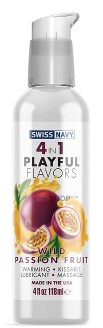 Гель 4 в 1 Swiss Navy Playful Flavors Маракуйя, 118 мл - фото 1