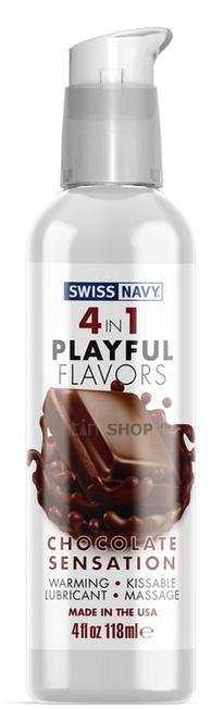Гель 4 в 1 Swiss Navy Playful Flavors Шоколад, 118 мл