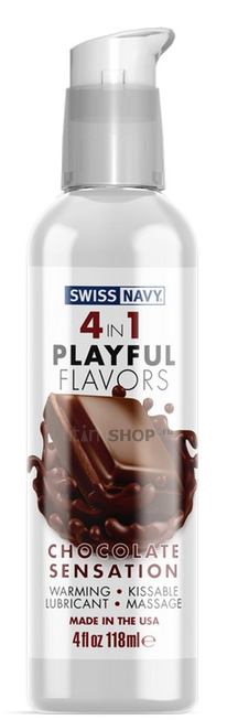 Гель 4 в 1 Swiss Navy Playful Flavors Шоколад, 118 мл - фото 1