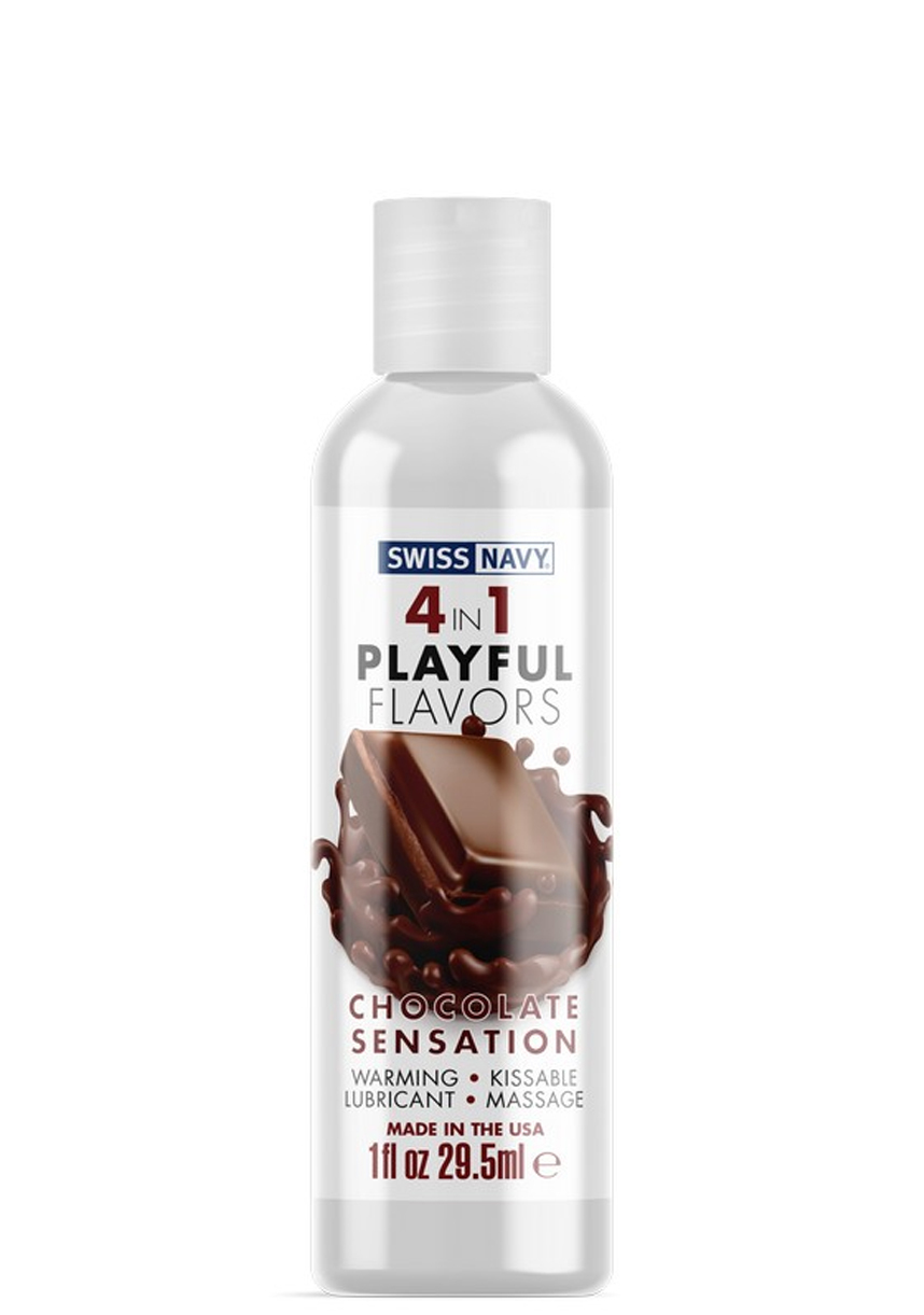 Гель 4 в 1 Swiss Navy Playful Flavors Шоколад на водной основе, 29.5 мл