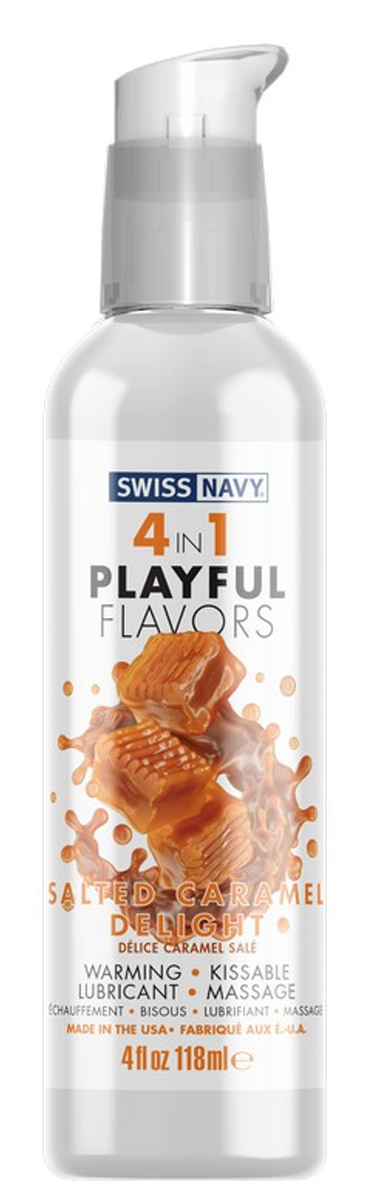 Гель 4 в 1 Swiss Navy Playful Flavors Солёная карамель на водной основе, 118 мл