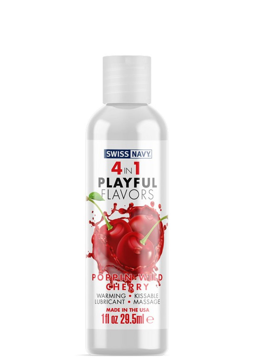 Гель 4 в 1 Swiss Navy Playful Flavors Вишня на водной основе, 29.5 мл
