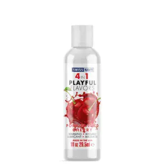 Гель 4 в 1 Swiss Navy Playful Flavors Вишня на водной основе, 29.5 мл